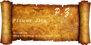 Pittner Zita névjegykártya